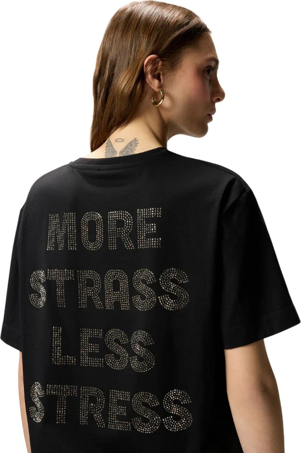 Pinko t-shirt donna pinko - strepitoso t-shirt jersey - nero - 4