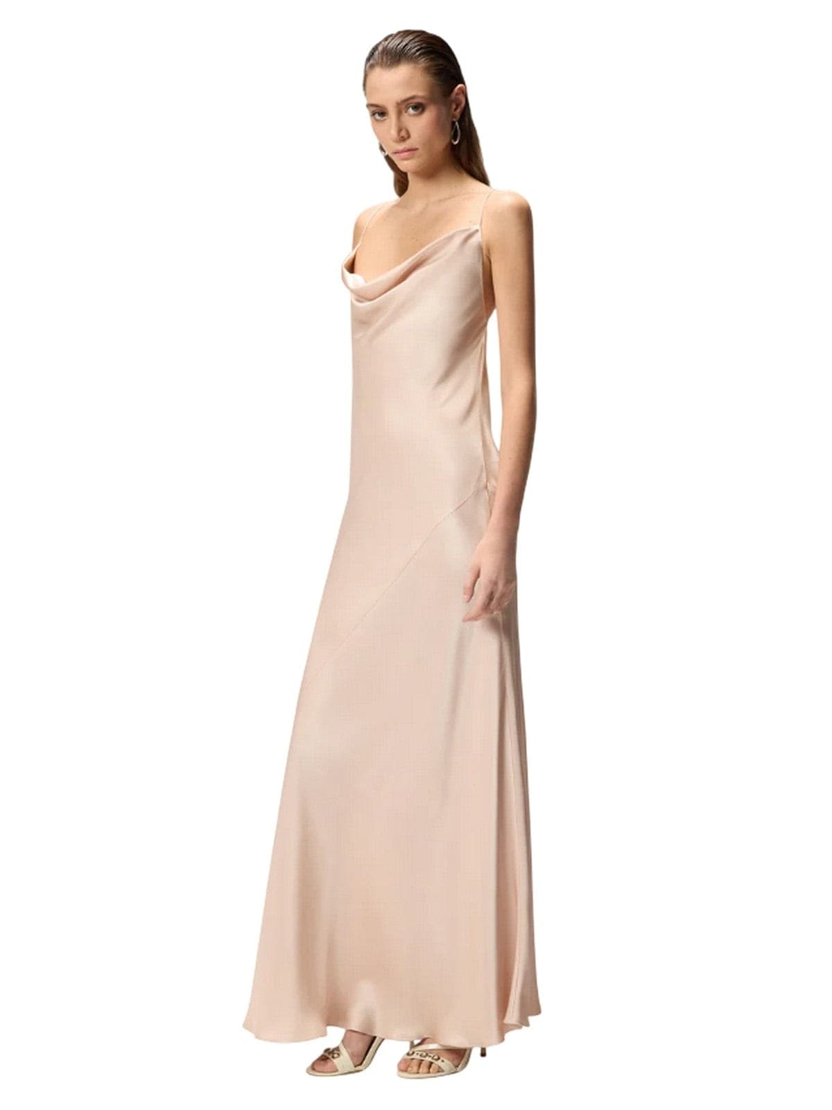 Pinko vestiti da sera e cerimonia donna pinko - farro abito satin - rosa - 3