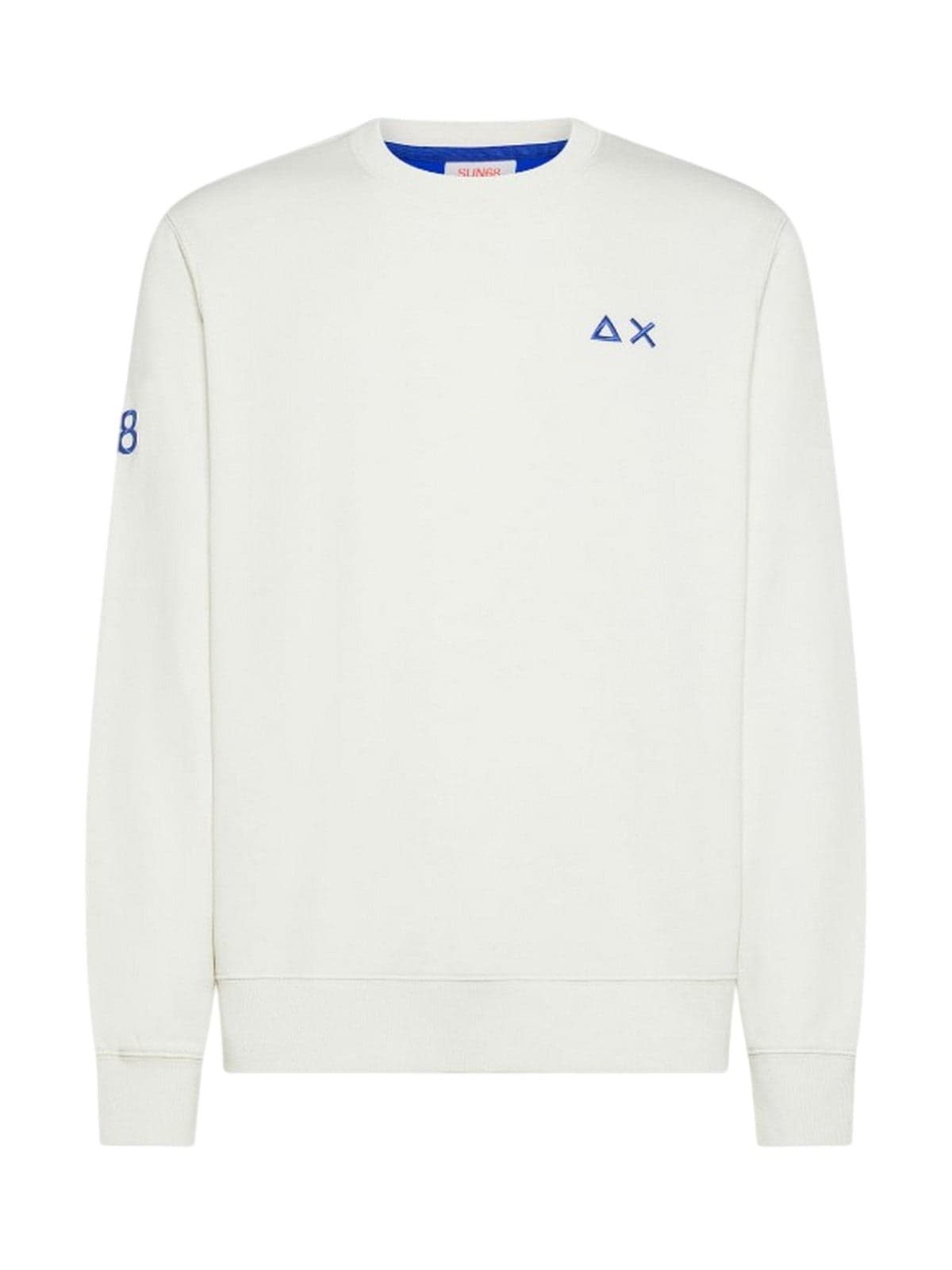 SUN68 felpe senza cappuccio uomo sun68 - sweatshirt sun68 fluo basic - bianco - 2
