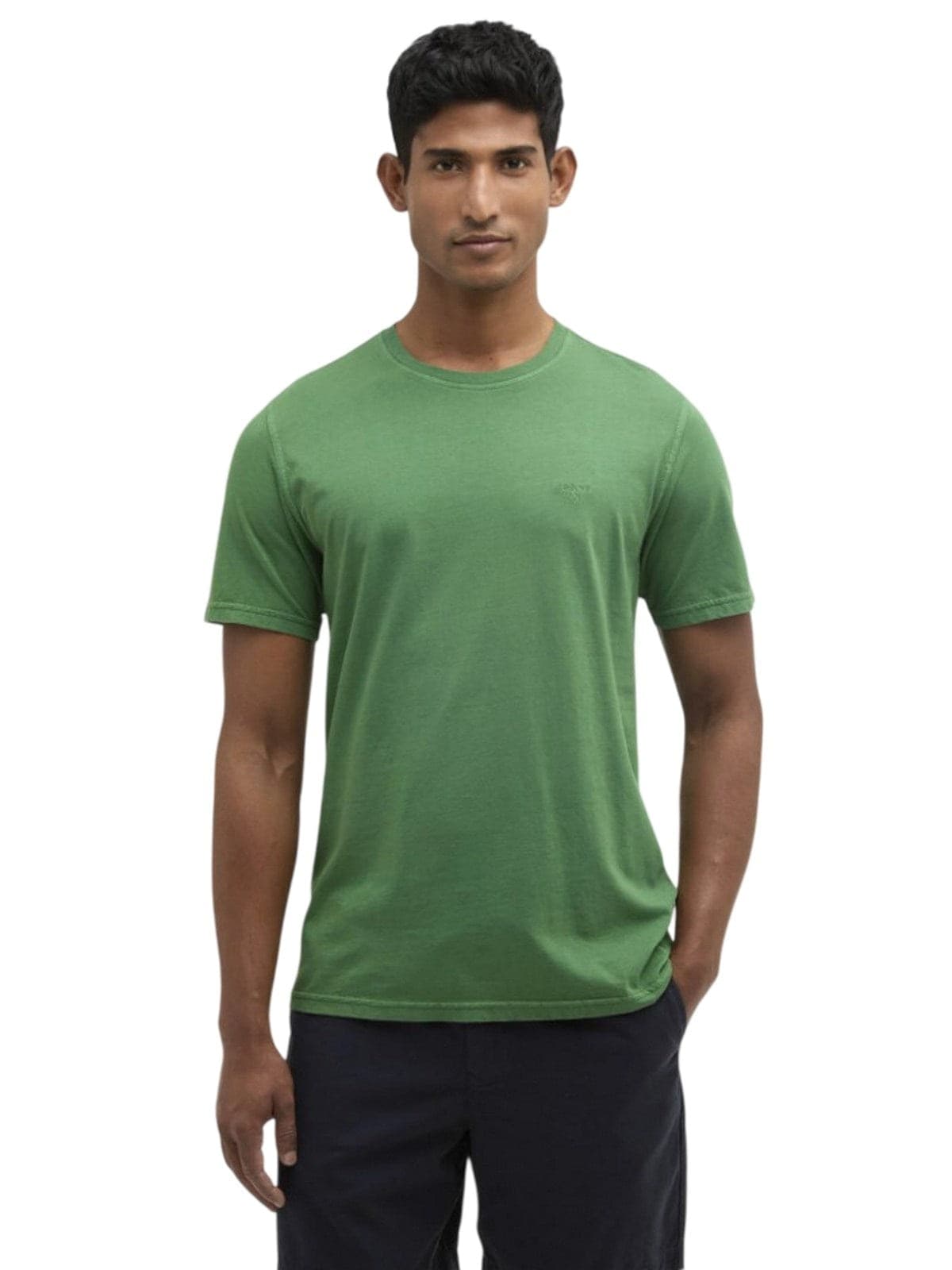 BARBOUR INTERNATIONAL t-shirt uomo barbour international - washed tartan t-shirt - verde - 2