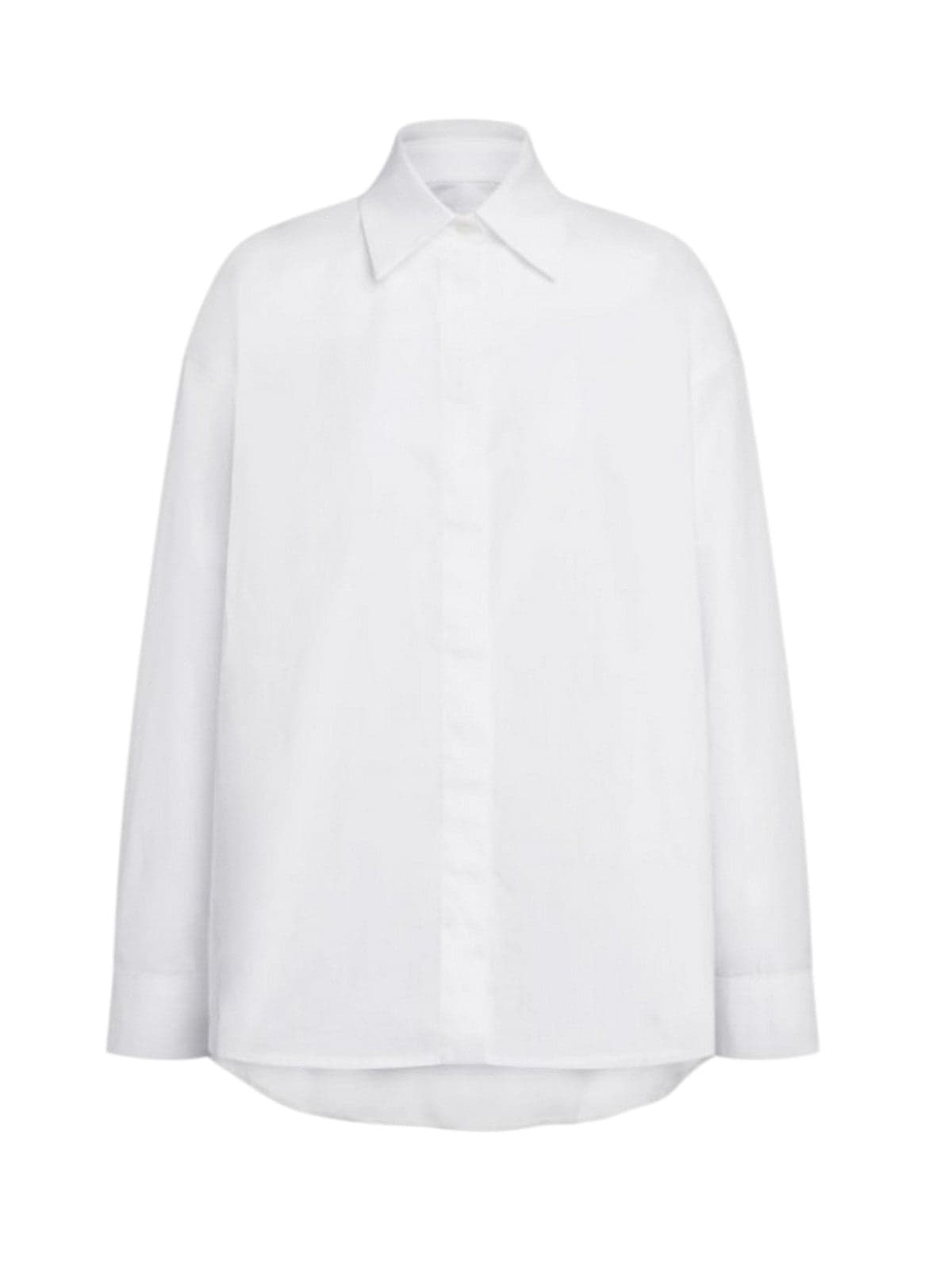DONDUP camicie donna dondup - camicia over in gabardina tinto filo - bianco - 4