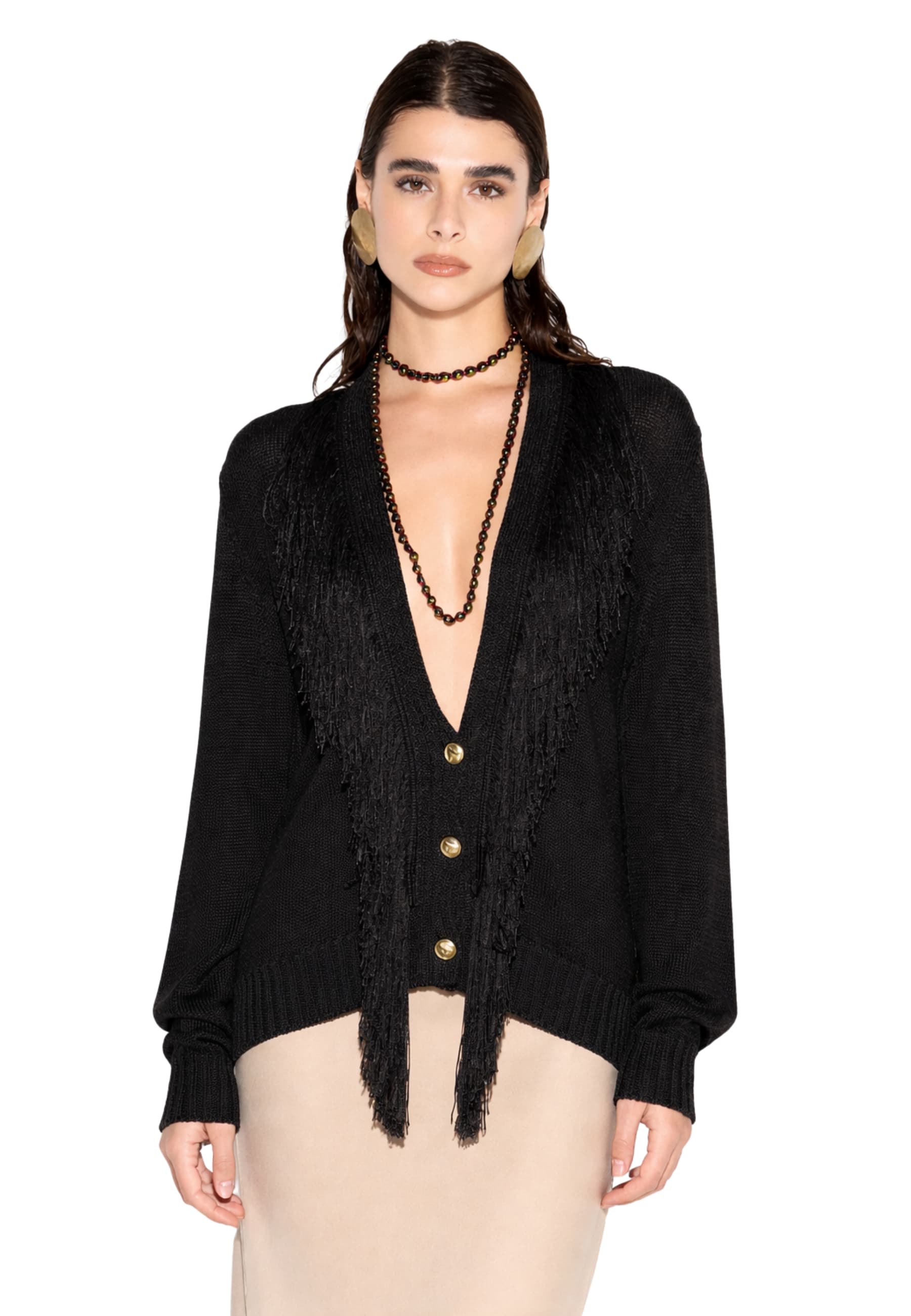 AKEP CARDIGAN Donna Akep CON FRANGE - 3