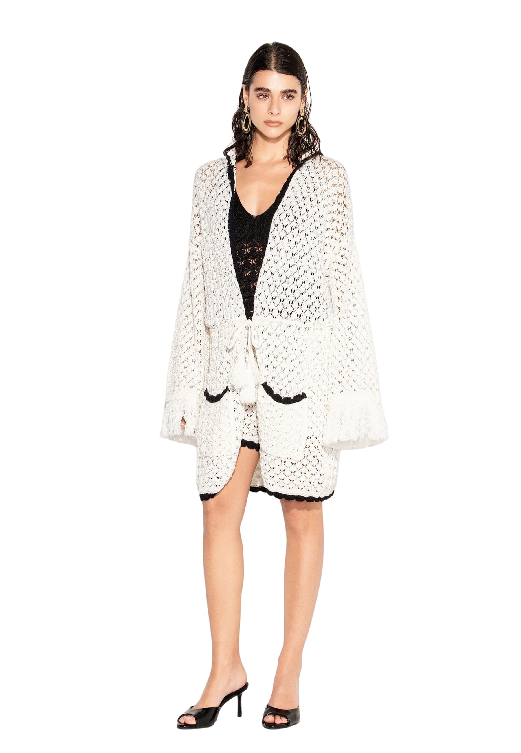 AKEP CARDIGAN  LUNGO Donna Akep CON CAPPUCCIO - 5
