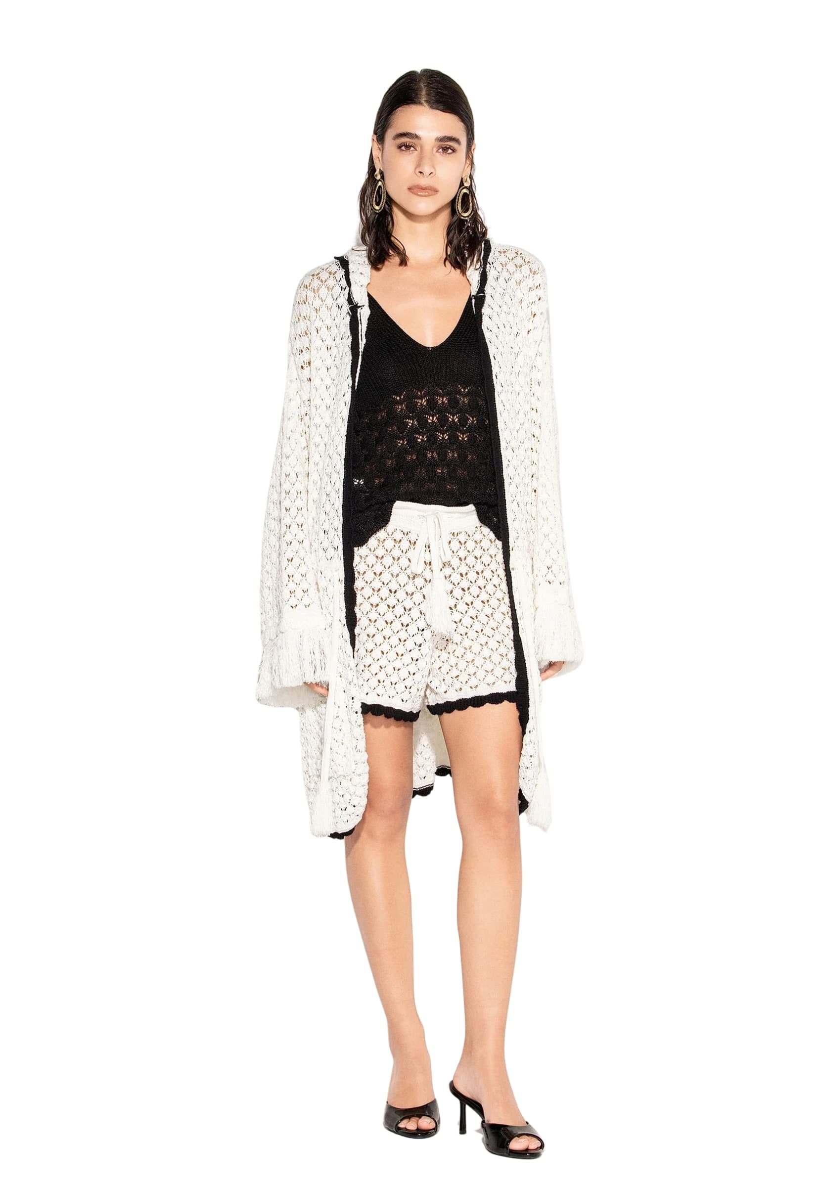 AKEP CARDIGAN  LUNGO Donna Akep CON CAPPUCCIO - 4