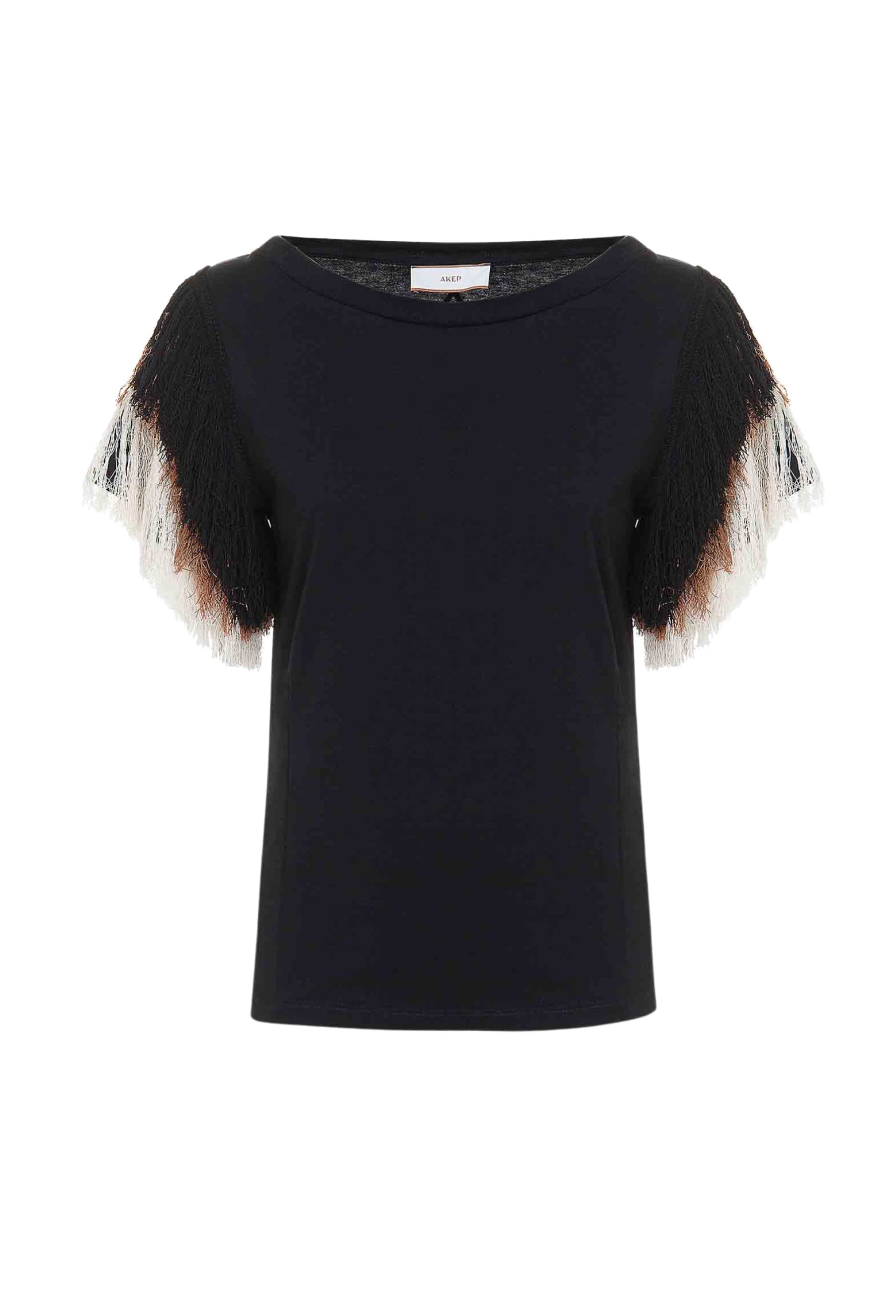 AKEP T-SHIRT CON FRANGIA Donna Akep SULLE MANICHE - 3