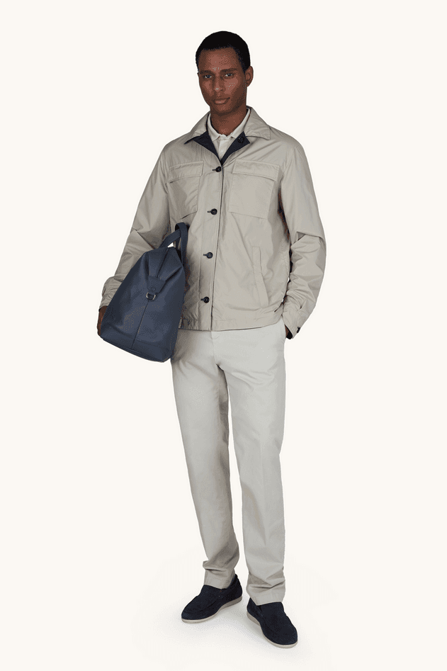 Paul&amp;Shark overshirt reversibile typhoon platinum uomo blu-beige - 2