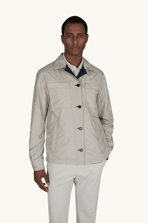 Paul&amp;Shark overshirt reversibile typhoon platinum uomo blu-beige - 6