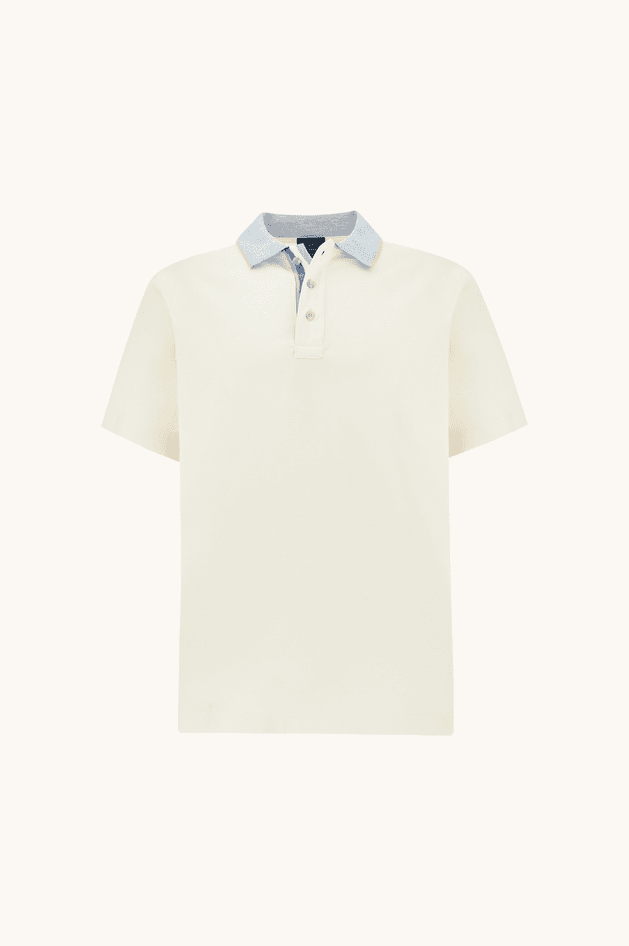 Paul&amp;Shark polo in cotone aqua touch con dettaglio a righe uomo panna chiaro - 9