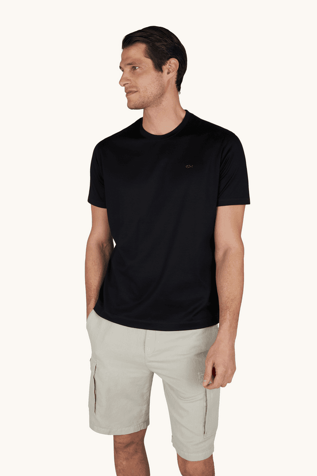 Paul&amp;Shark t-shirt in jersey di cotone double mercerised uomo nero - 2