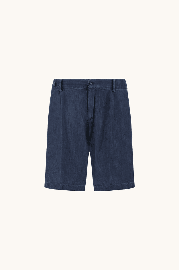 Paul&amp;Shark bermuda in denim leggero di cotone giza uomo blu - 6