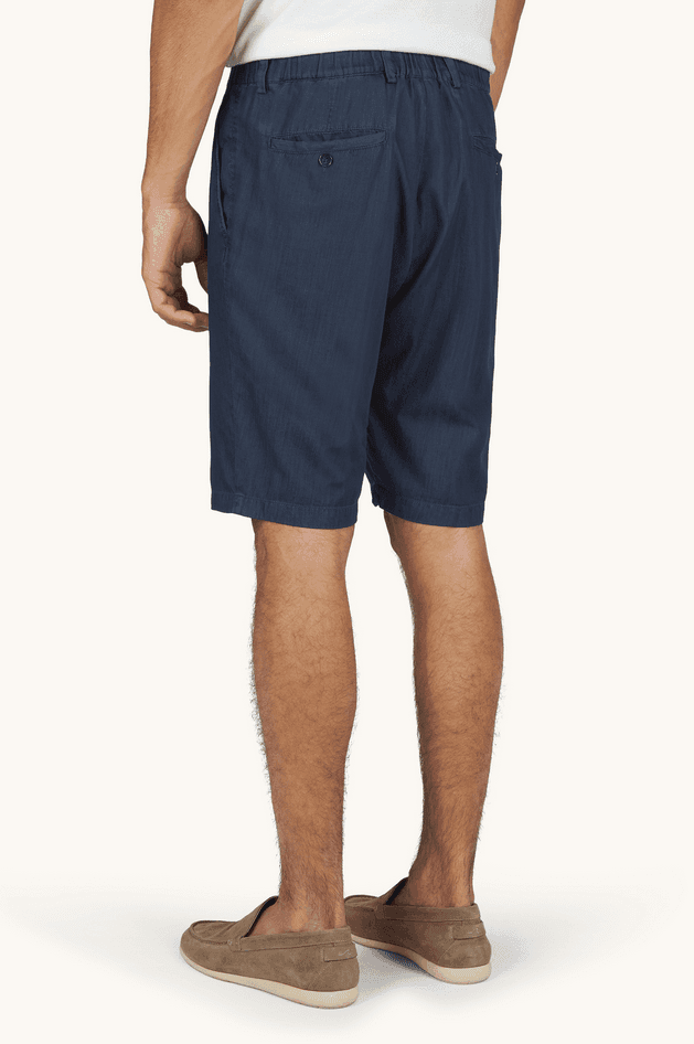 Paul&amp;Shark bermuda in denim leggero di cotone giza uomo blu - 5