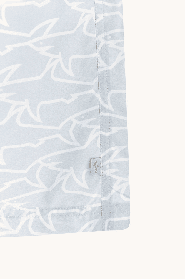 Paul&amp;Shark costume da bagno portofino con stampa iconica sharks waves uomo azzurro - 7