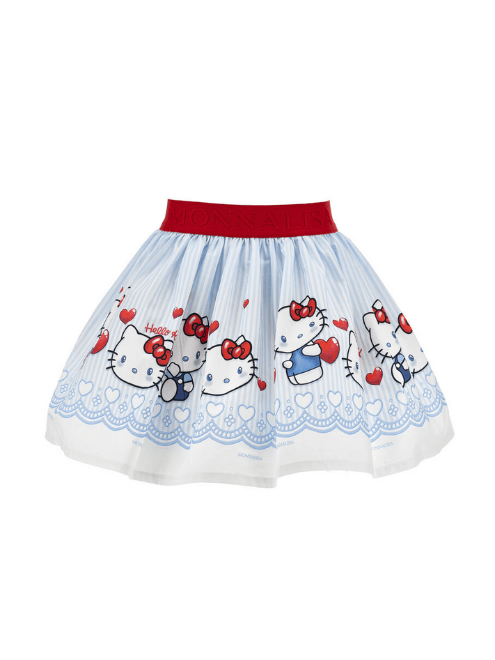 MONNALISA gonna hello kitty bambina bianco e celeste - 5