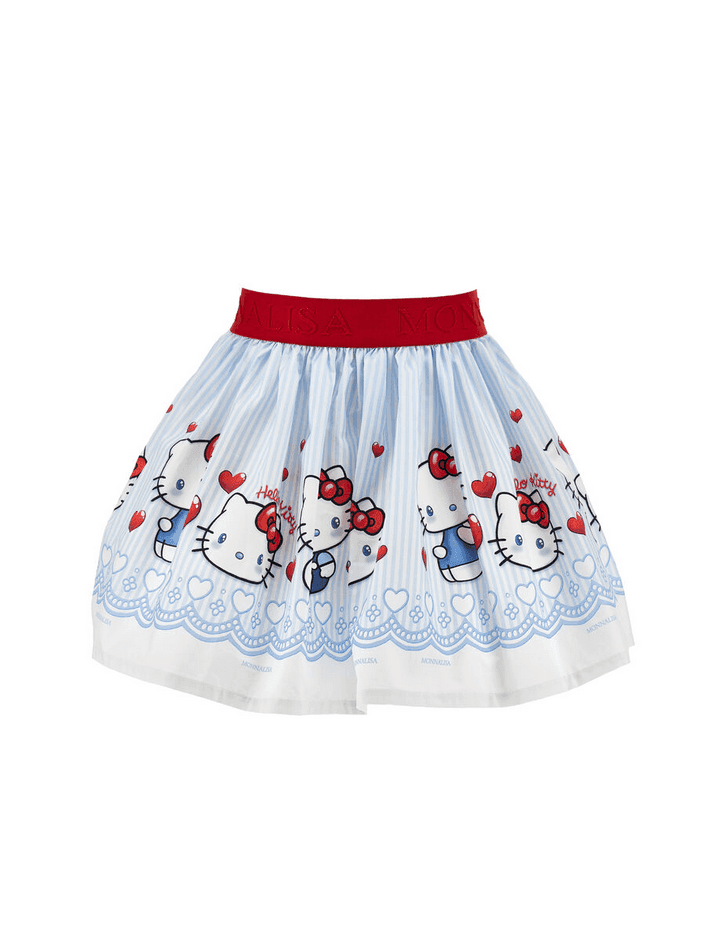 MONNALISA gonna hello kitty bambina bianco e celeste - 4