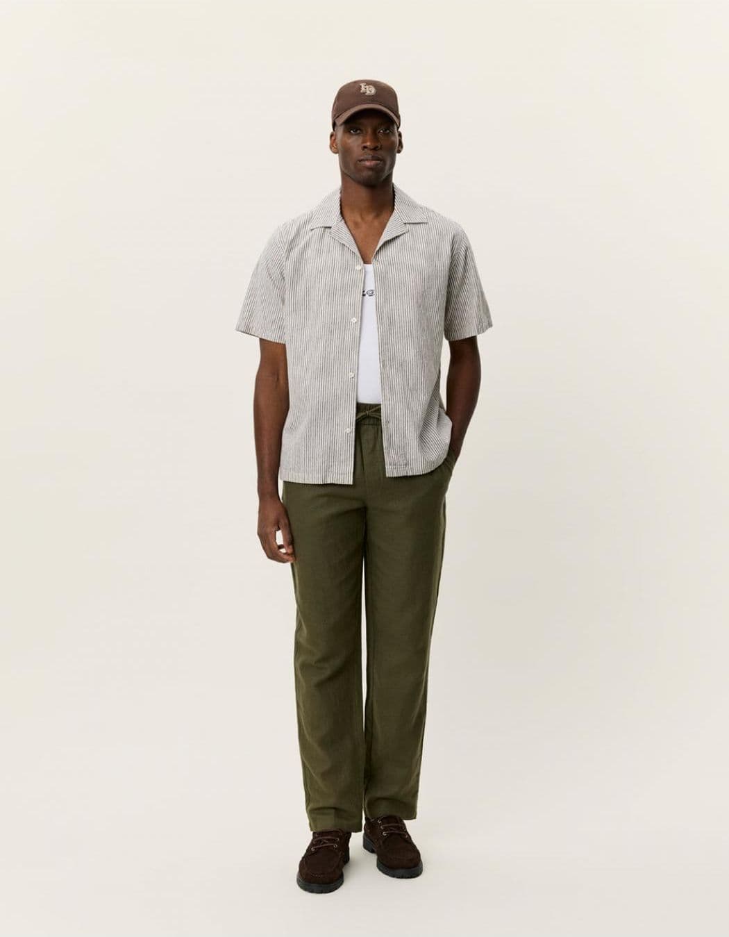 LES DEUX Lukas Stripe Cotton Linen SS Shirt - 3