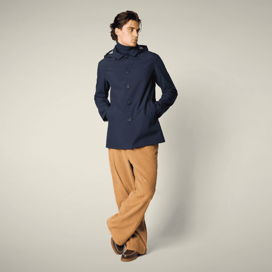 SAVE THE DUCK impermeabile uomo blu - 2