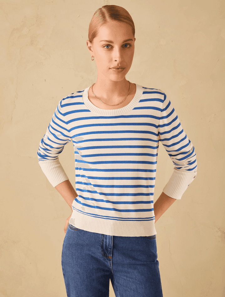 PENNYBLACK maglia in blend di cotone e seta donna bluette - 2
