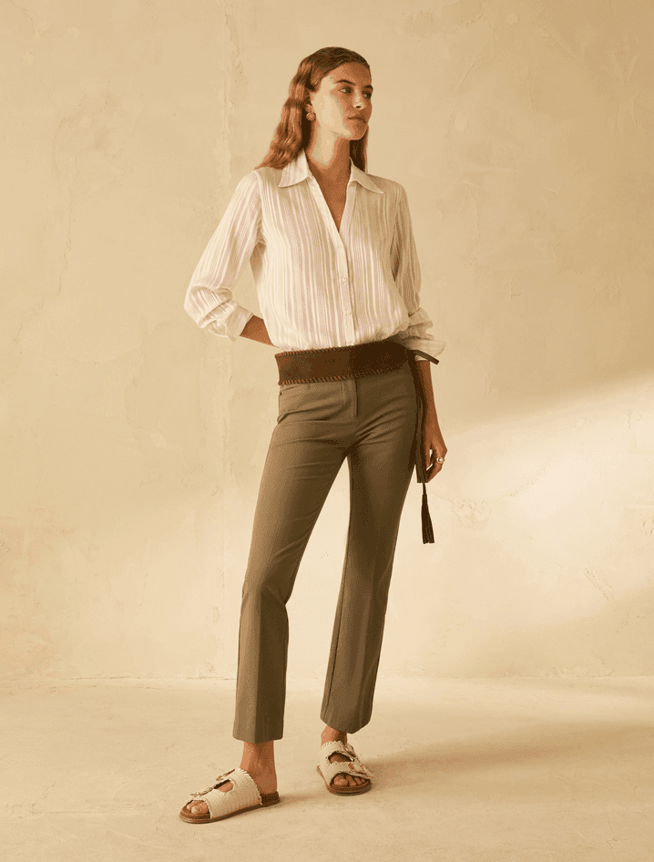 PENNYBLACK pantaloni mini-flare fit donna kaki - 2
