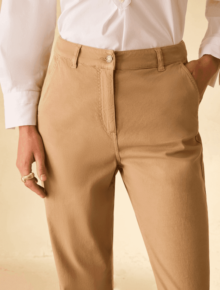 PENNYBLACK pantalone in cotone pique donna cammello - 3