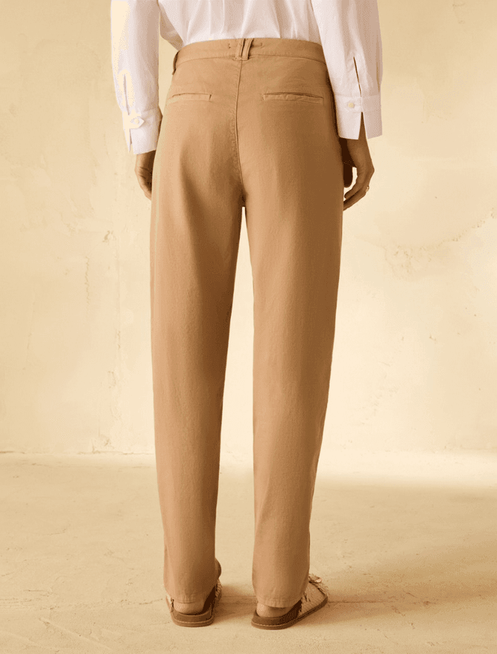 PENNYBLACK pantalone in cotone pique donna cammello - 5