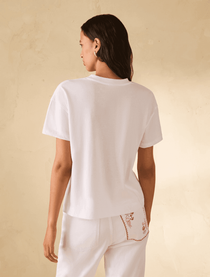 PENNYBLACK t-shirt in cotone con ricami donna bianco - 5