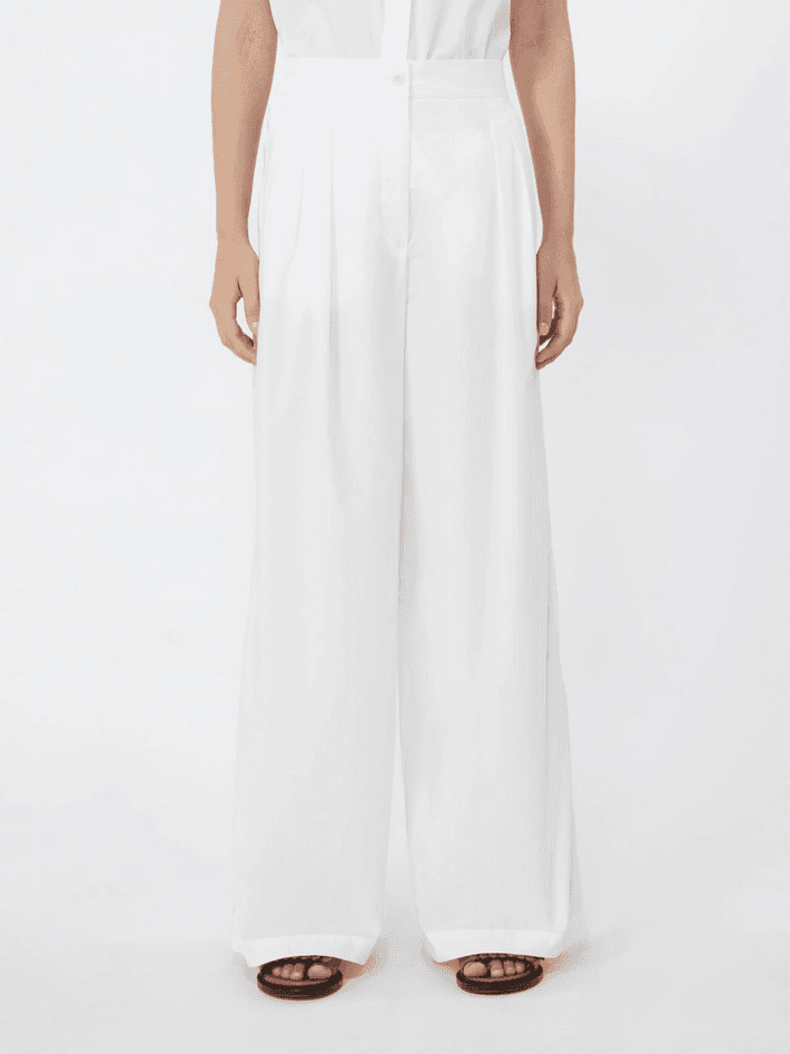 MAX MARA pantalone donna bianco - 3