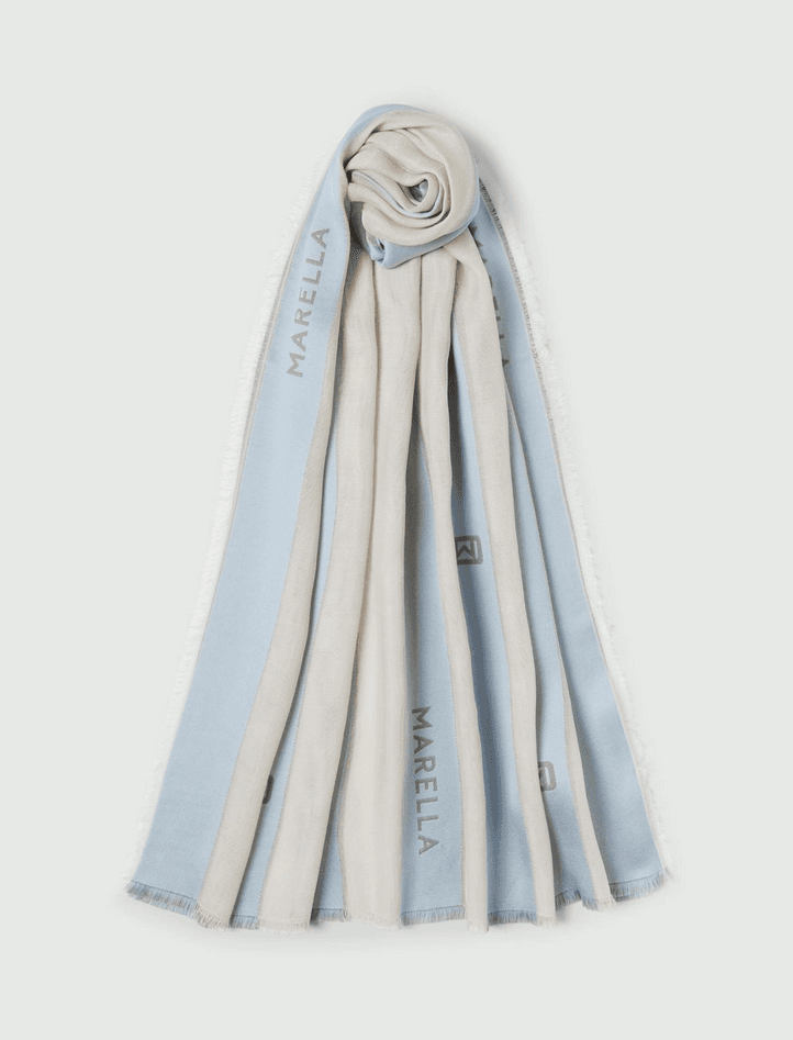 MARELLA stola a righe donna grigio - 5