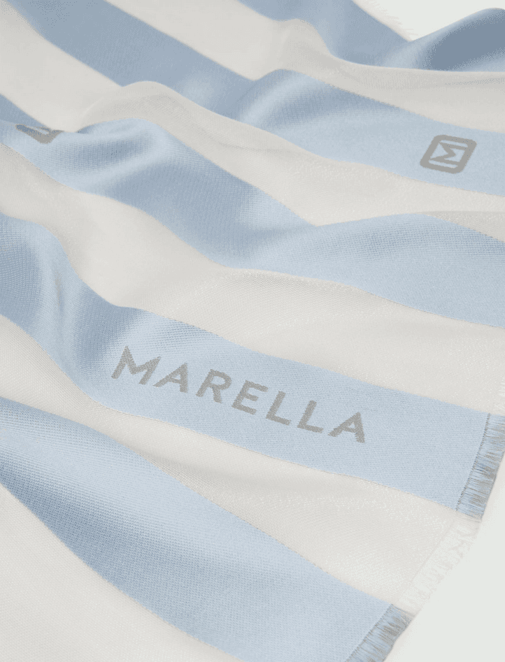 MARELLA stola a righe donna grigio - 2