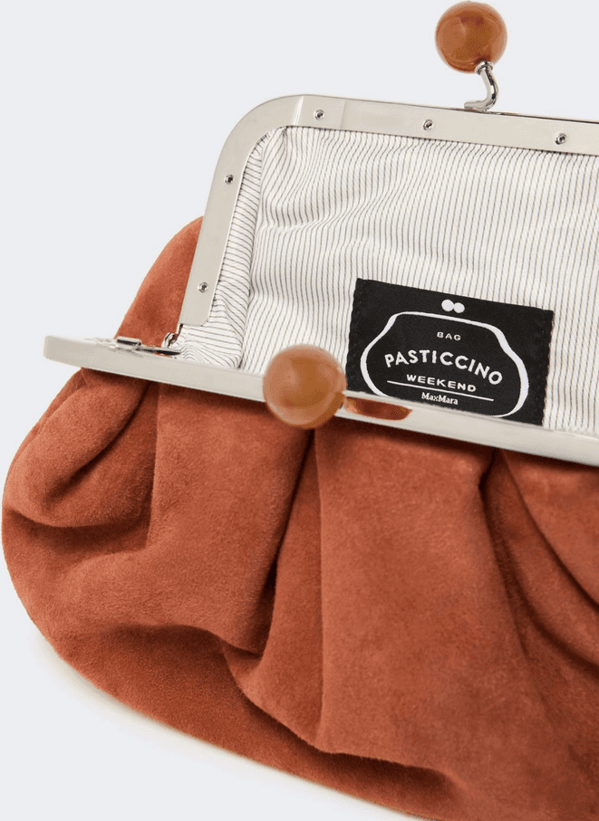 MAX MARA borsa pasticcino in suede donna marrone - 2