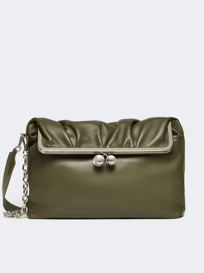 MAX MARA borsa in nappa ludica donna verde scuro - 7
