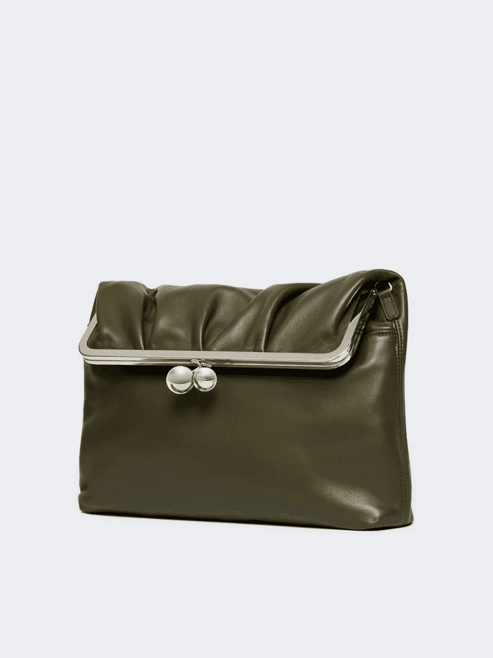 MAX MARA borsa in nappa ludica donna verde scuro - 2