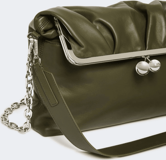 MAX MARA borsa in nappa ludica donna verde scuro - 3