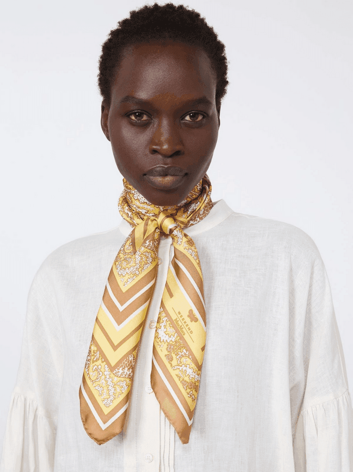 MAX MARA foulard in seta donna verde - 4