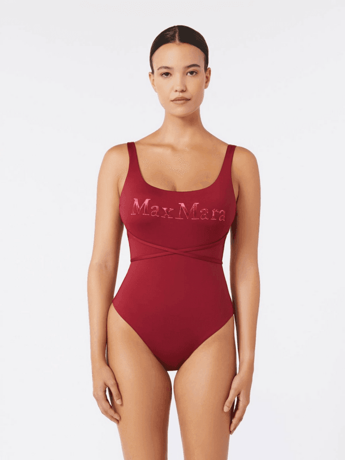 MAX MARA costume intero in jersey donna geranio - 2