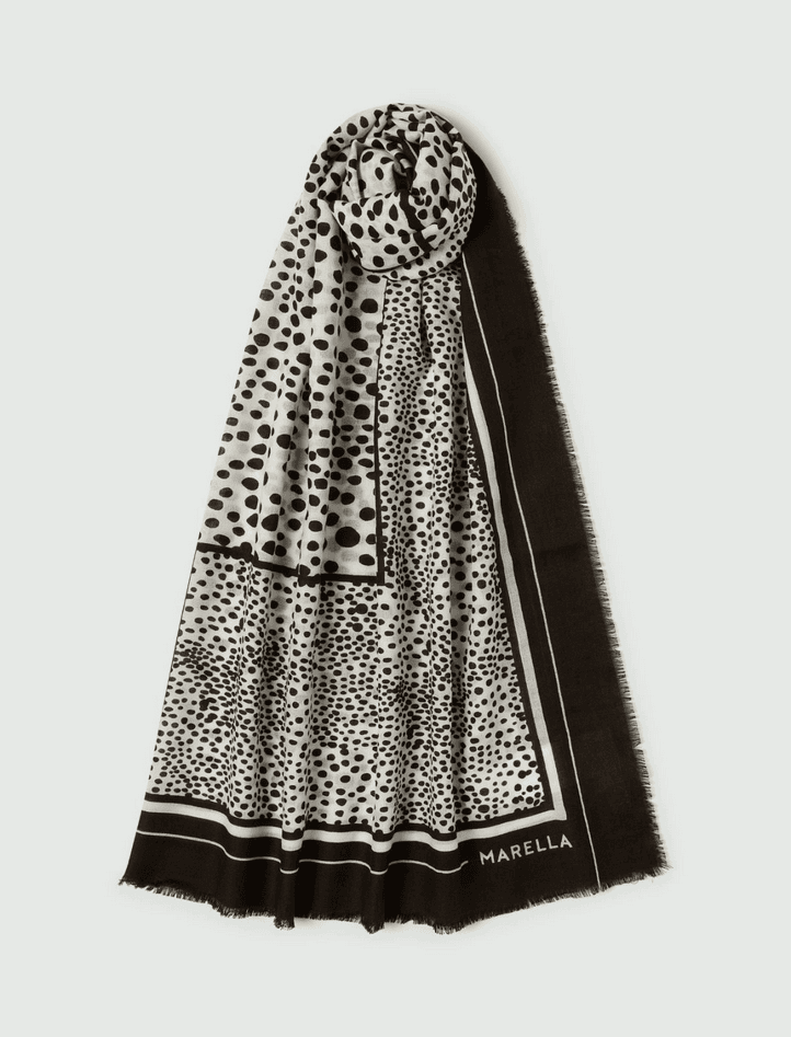 MARELLA foulard a fantasia donna panna - 5
