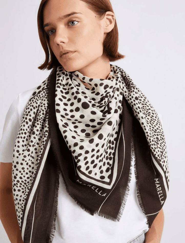 MARELLA foulard a fantasia donna panna - 2