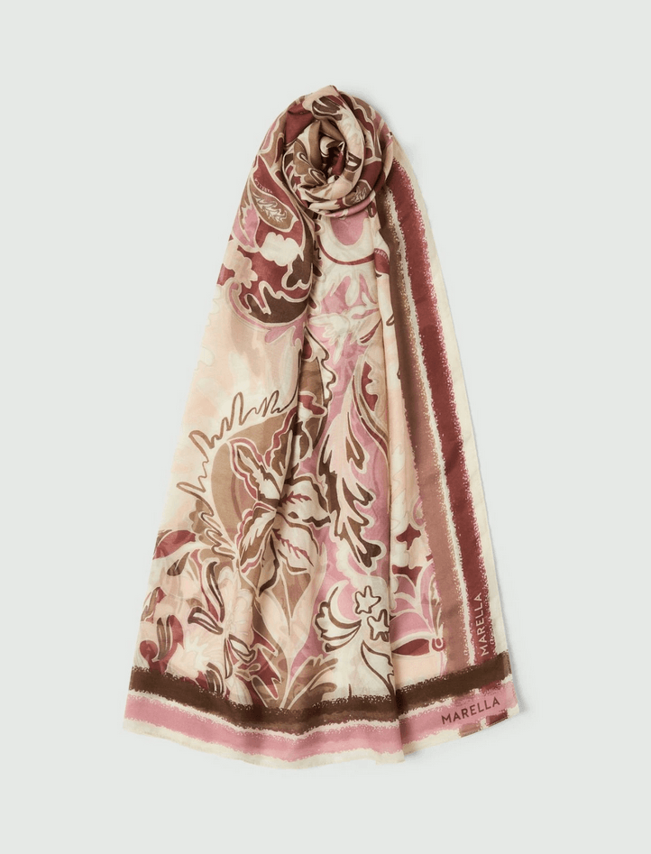 MARELLA foulard donna misto seta terracotta - 5