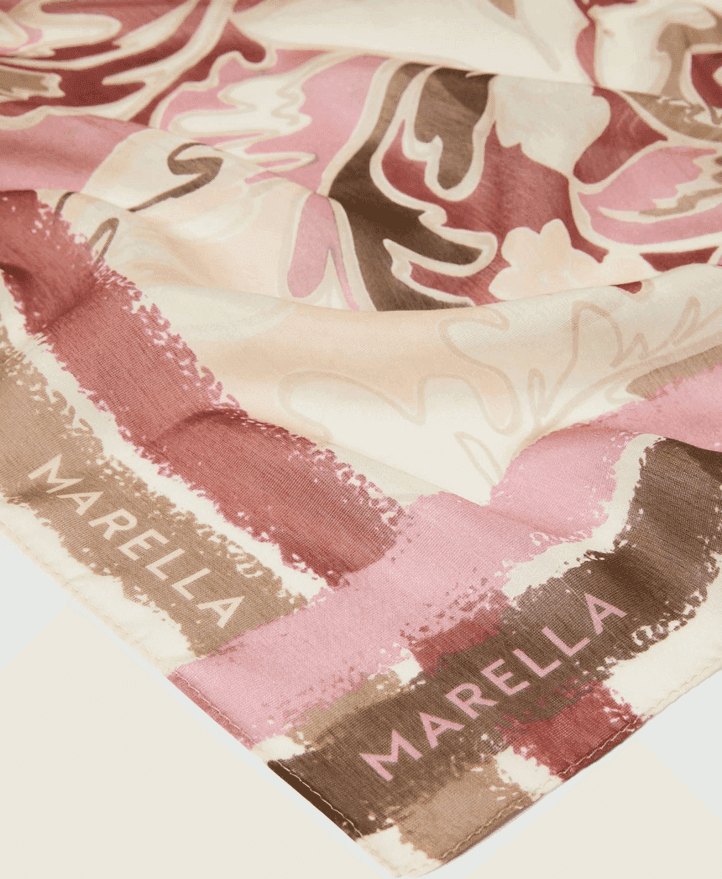MARELLA foulard donna misto seta terracotta - 2