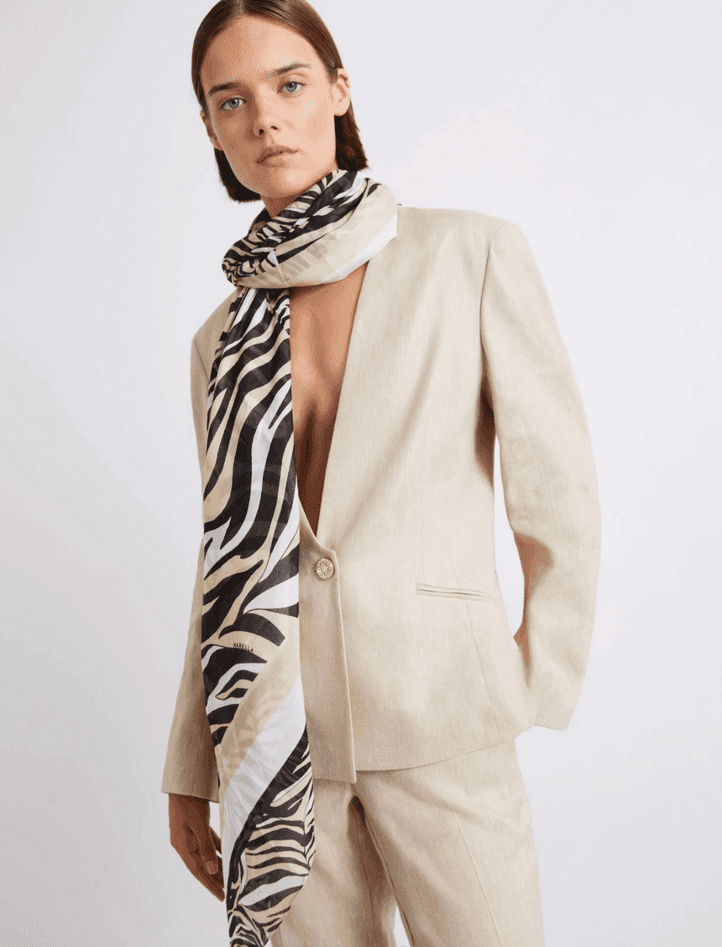 MARELLA foulard misto seta donna beige - 4