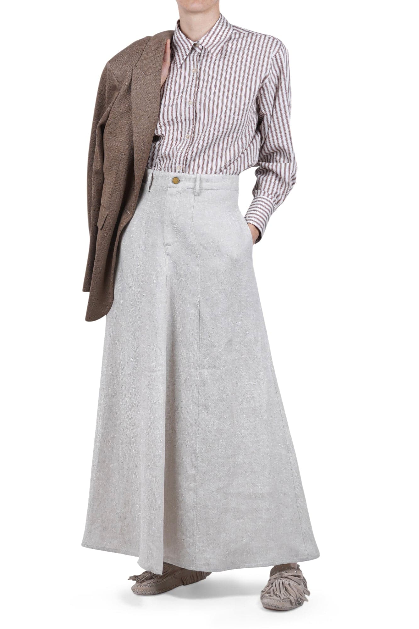 Alysi  - Camicia - 471196 - Bianco/Marrone - 2
