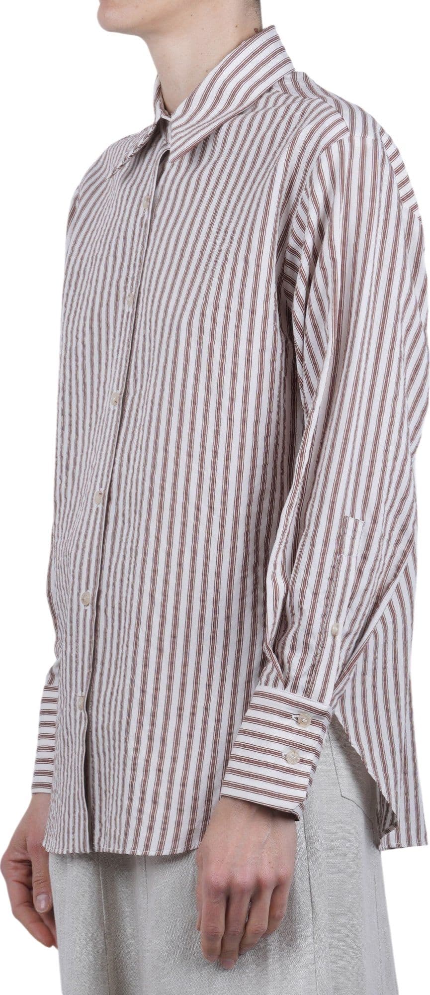 Alysi  - Camicia - 471196 - Bianco/Marrone - 4