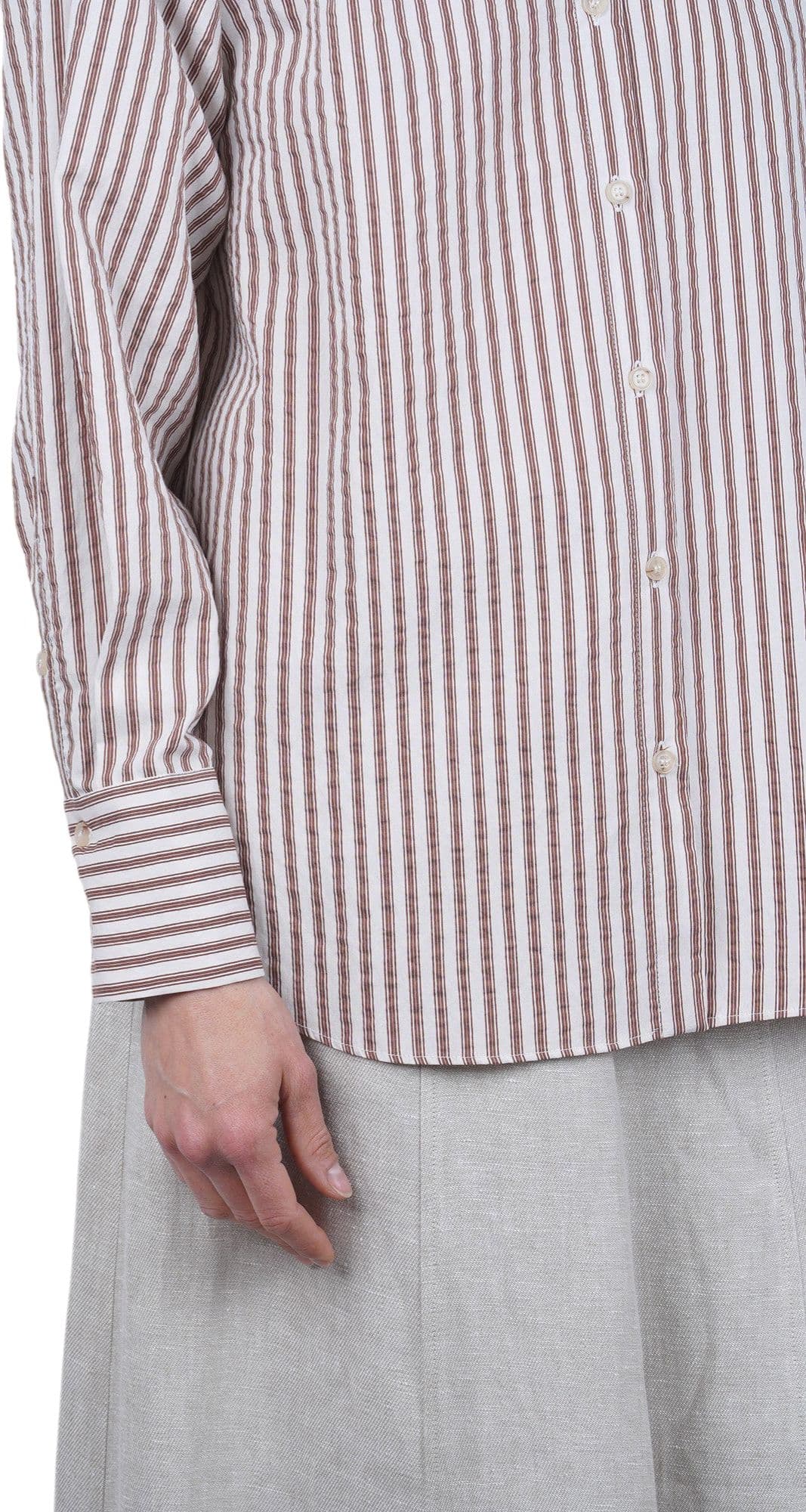 Alysi  - Camicia - 471196 - Bianco/Marrone - 6