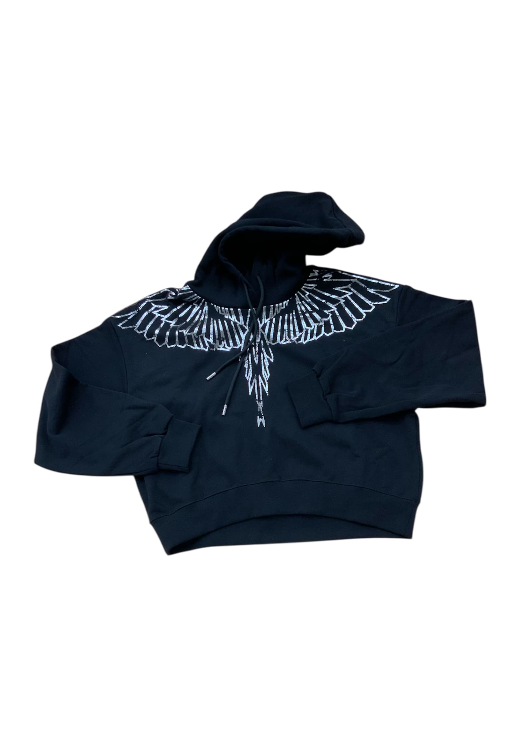 COUNTY OF MILAN Felpa crop con cappuccio Donna  silver wings - 3