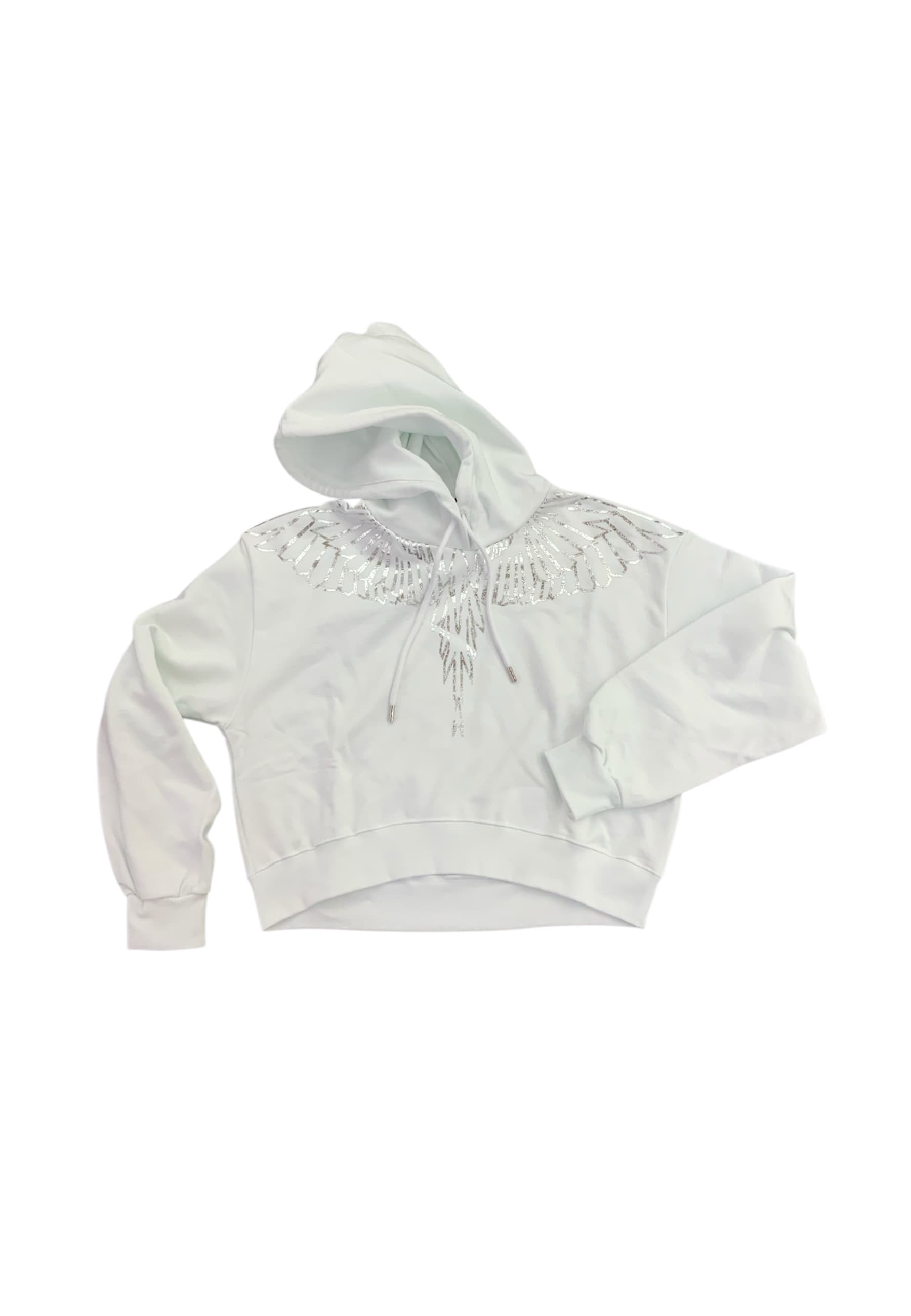 COUNTY OF MILAN Felpa crop con cappuccio Donna  silver wings - 3