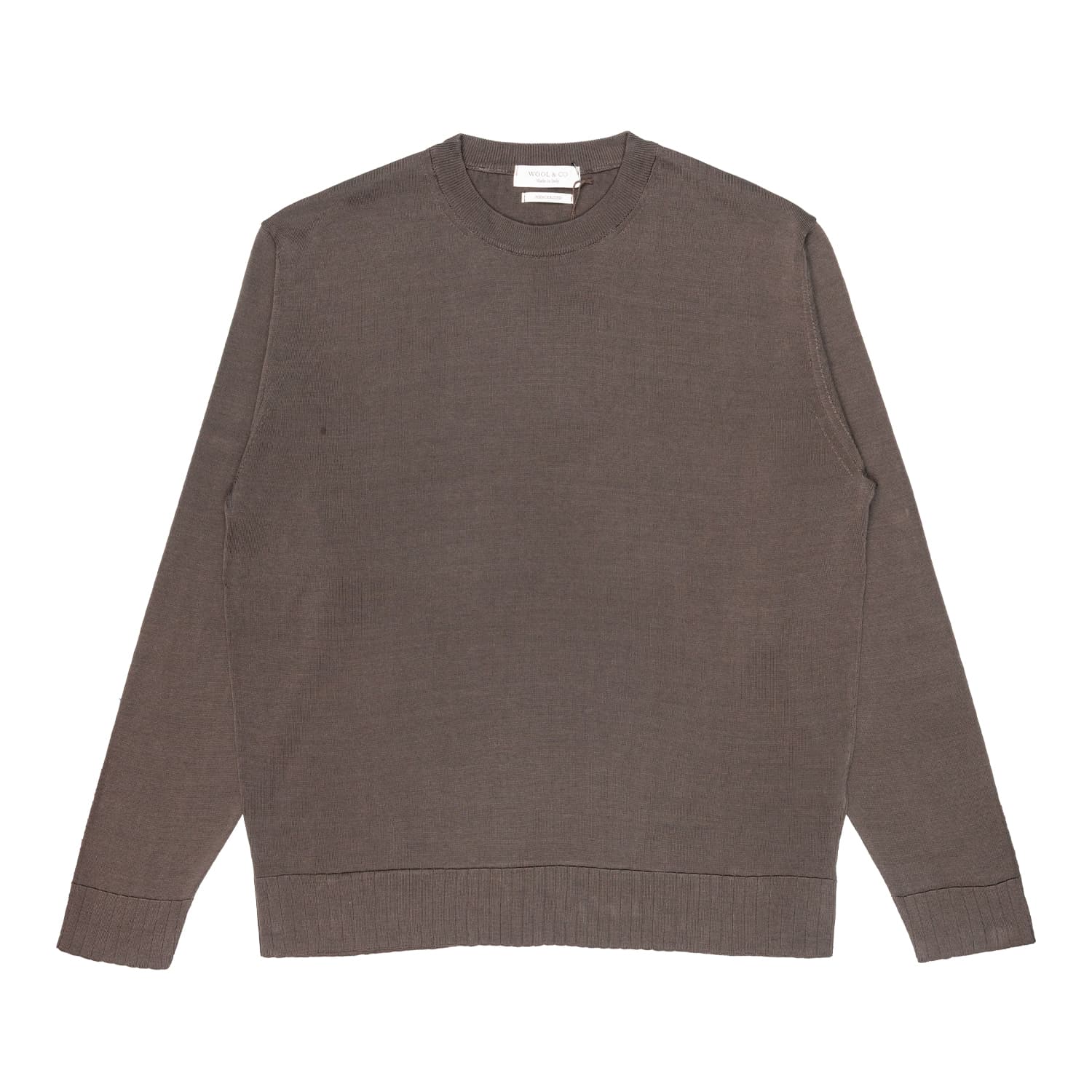 WOOL &amp; CO Maglia ML Uomo Wool &amp; Co Mercerizzato Moka - 4