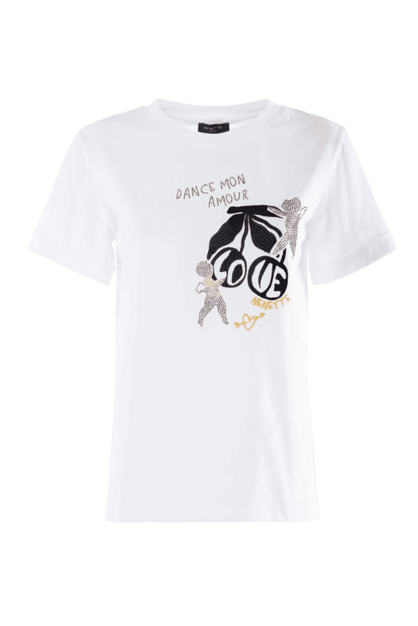 NENETTE t-shirt con stampa donna bianca - 5