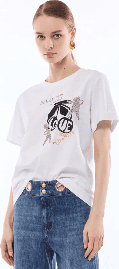 NENETTE t-shirt con stampa donna bianca - 2