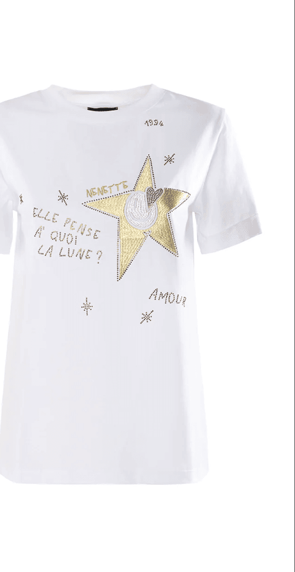 NENETTE t-shirt stella donna bianco - 5