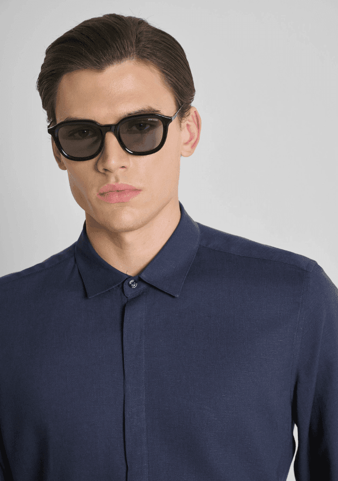 Antony Morato camicia regular fit uomo blu chiaro - 3
