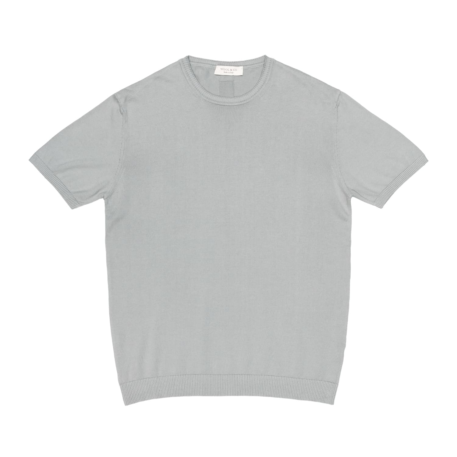 WOOL &amp; CO Maglia MM Uomo Wool &amp; Co Pettinato Titanio - 4